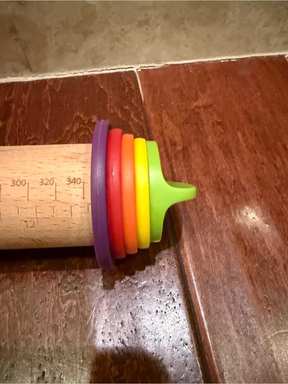 Joseph Joseph Precision Adjustable Rolling Pin Set of Thickness Rings